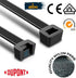 ALBO Black Zip Ties Assorted Sizes 400 Pack Plastic Cable Ties 6+8+10+12 inch Wire Tie UV Resistant Nylon Tie Wraps Assorted Sizes...