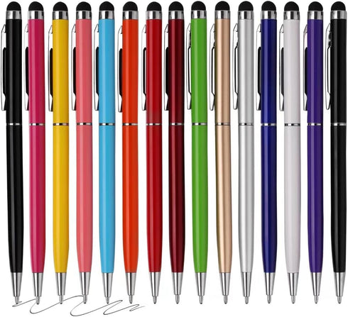 15 Pack Stylus Pens for Touch Screens Stylus Pen Compatible with Phone Tablets Kindle and Black Ink Ballpoint Pens-2 in 1 Stylists pens for Touch ...