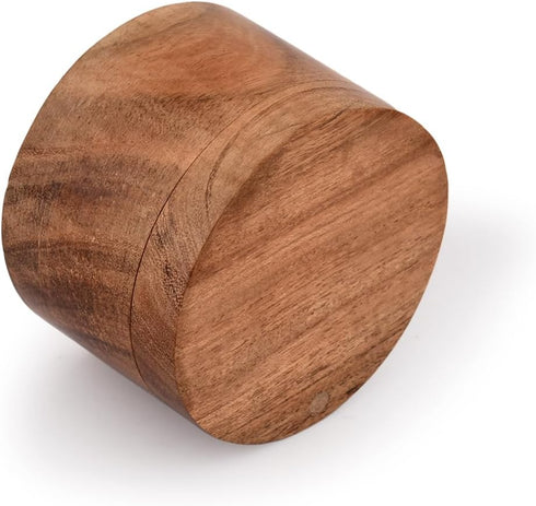 Acacia Wood Salt or Spice Box with Swivel Cover Wooden Spice Herb Storage, close at hand on your countertop....