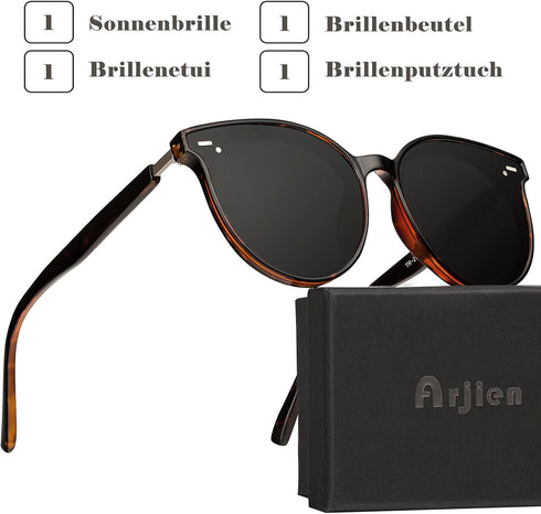 Polarized Sunglasses for Women Men UV400 Protection Trendy Round Shades Retro Vintage Sunnies 1/2/3 Packs...