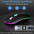 Wireless Mouse, Backlit LED Portable Slim Computer Mouse for Laptop, PC, Computer, MacBook, iPad, Chromebook, Notebook, 2.4G Rechargeable Wireless...