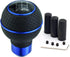 5 Speed Gear Stick Shifter Handle, Leather Covered Aluminum MT Car Shift Knob Fit Most Manual Transmissions, Blue...