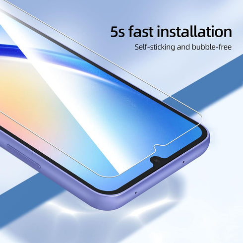 NEW'C Pack of 3 Tempered Protective Glass for Samsung Galaxy A34 5G, Scratch-Free, 9H Hardness, HD Screen Protector, 0.33 mm Ultra Clear, Ultra Re...