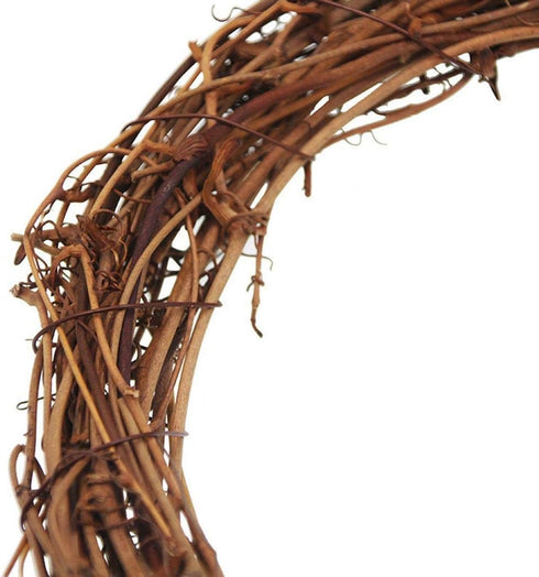 12" Natural Grapevine Wreath DIY Crafts Rattan Wreaths for Christmas Door Hanging Wall Window Holiday Festival Wedding Decoration (1PCS 30cm/11.8i...