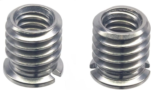 Stainless Steel 1/4"-20 Female to 3/8"-16 Male Convert Screw Adapter 2 Pieces 10.5mm Height...