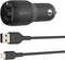 Belkin 24-Watt Dual USB Car Charger - 2 12W USB-A Ports with Lightning Cable - Fast Charging for Apple iPhone, Samsung Galaxy, AirPods, & More - U...