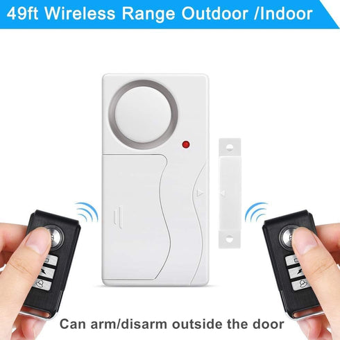 WSDCAM Wireless Door Alarm with Remote 2 Pack, Battery Included, 105 dB Loud Pool Door Alarm, Wireless Door Open Alarms Sensor for Kids Safety Hom...