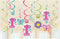 Amscan Foil Swirl Decorations | 1st Birthday Girl |Flowers and Butterflies Collection, 12 Pieces, Multicolor...