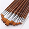 Paint Brushes Nylon Hair 13pcs Flat Head Long Handle Acrylic Paint Brush Set for Canvas Painting Oil Paint Professional Painting Kits (Flat 13pcs ...
