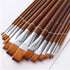 Paint Brushes Nylon Hair 13pcs Flat Head Long Handle Acrylic Paint Brush Set for Canvas Painting Oil Paint Professional Painting Kits (Flat 13pcs ...