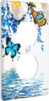 Butterfly Flower Single Duplex Outlet Light Switch Plate Cover Decor Wall Plate Cover For Home Bedroom Kitchen Decorative 4.5 * 2.76 Inch...