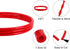 Beer CO2 Gas Line Kit - 10ft PVC CO2 Tubing Hose & 4PCS Stainless Steel Hose Clamp Solid Red Non-toxic Odorless Bendable Keg CO2 Line for 5/16’’ B...