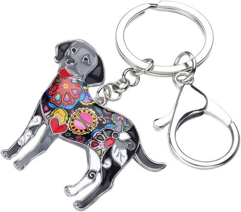 Cute Enamel Dog Keychain Keyring Pets Dog Keyrings for Women Purse Bag Accessories Charms...