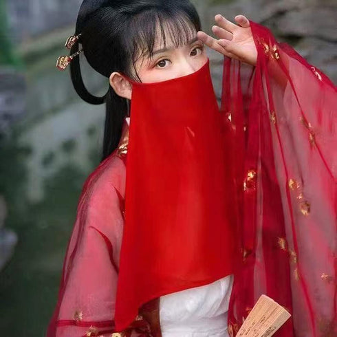 Rhinestone Tassels Face Veil Ear-hanging Mask Belly Dancing Veil Ancient Chinese Princess Hanfu Accessories...