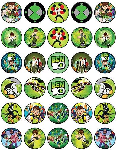 30 x Edible Cupcake Toppers Themed of Galactic Hero Design of Edible Cake Decorations | Uncut Edible on Wafer Sheet...