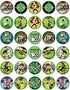 30 x Edible Cupcake Toppers Themed of Galactic Hero Design of Edible Cake Decorations | Uncut Edible on Wafer Sheet...