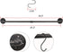 34.3 inch Industrial Pipe Pot Bar Rack with 15 S Hooks Rustic Iron Pots and Pans Hanging Rail Pipe Towel Holder Wall Mounted Detachable Kitchen Ut...