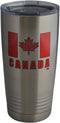 Rogue River Tactical Canadian Canada Flag 20 Oz.Stainless Steel Travel Tumbler Mug Cup w/Lid Vacuum Insulated Hot or Cold...