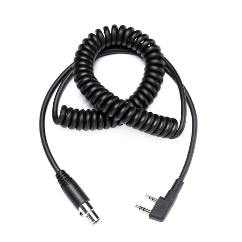 Fumei Mini XLR 5-PIN to K Plug Adapter 1.8m Durable Coiled Cable for Kenwood Baofeng HYT Two Way Handheld Radios and Headsets...