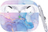 Protective Hard Case with Cleaner Kit Cover Skin Portable Shockproof Women Girls with Keychain for Apple Airpods Pro 2nd Charging Case - Watercolo...