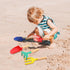 6 Piece Kids Beach Tools,Children Beach Sand Toys, Made of Metal with Sturdy Wooden Handle,Safe Beach Gardening Set,Spoon, Fork, Trowel, Rake & Sh...