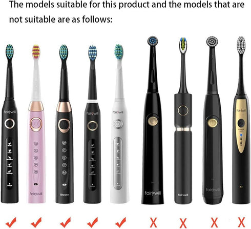 Plastic Electric Toothbrush Travel Case for Fairywill/TEETHEORY/Seago/Dnsly Series Sonic Electric Toothbrush, White...