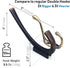 Ambipolar Premium Design Commander Heavy Duty Big Double Hooks Hidden Screws. Entryway Coat Hooks, Scarf and Jacket Hangers.Perfect Bath Towel Hea...
