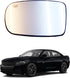 Renesemee Driver Left Side Heated Mirror Glass Compatible with Dodge Charger Challenger Chrysler 200 300 2011-2021 Replace 68101147AA...