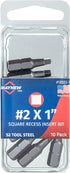 Mayhew Tools 19603-4 Square Recess Power Bit, NO. 3 x 2", 4-Pack...