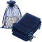 HRX Package 100pcs Organza Gift Bags Navy Blue, 4 x 6 inch Mesh Jewelry Pouches Drawstring Party Favor Bags for Small Sample Christmas Candy...