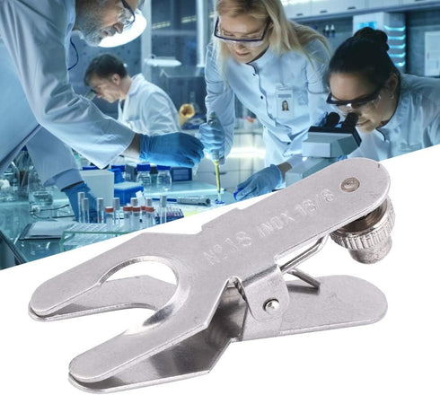Spherical Pinch Clamp, Stainless Steel Lab Clamp Pinch Clip Glass Ball Clamp Laboratory Tools(18#)...
