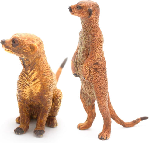 Meerkat Wild Animal Toy Figures Set, Hand-Painted Jungle Animals Figurines Collectible Toys Gifts, Party Favors, School Projects Cake Toppers for ...