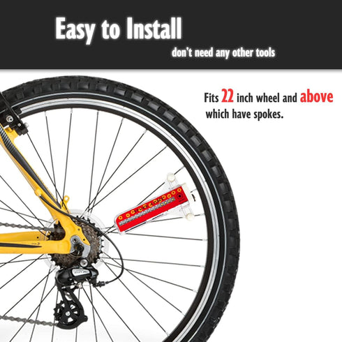 TGJOR Bike Wheel Lights, LED Waterproof Bicycle Spoke Tire Light with 32-LED and 32pcs Changes Patterns Bicycle Rim Lights for Mountain Bike/Road ...