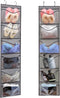 2 Pack Over the Door Shoe Organizer Hanging Shelve for Closet Clothes Storage Stuffed Animals Holder with 6 Large Pockets (Clear Pockets - 2 Pack)...