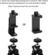Alphx Universal Smartphone Tripod Cell Phone Holder Mount Adapter Set, Fits iPhone, Samsung, and All Phones, Rotates Vertical and Horizontal with ...
