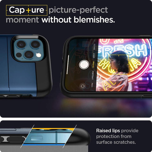 Spigen Slim Armor CS Designed for iPhone 12 / Designed for iPhone 12 Pro Case (2020) - Navy Blue...