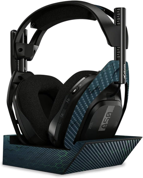 MightySkins Carbon Fiber Skin Compatible with Astro A50 Wireless Headphones + Base Station (Gen 4) - Acid Hex | Protective, Durable Textured Carbo...