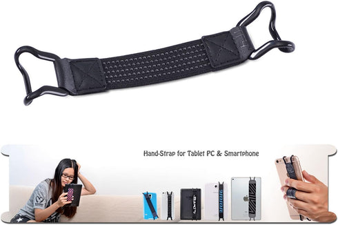 TFY Security Hand Strap Holder Compatible with iPhone 16 Pro Max / 15 Plus / 14 Pro / 13/12 Pro / 11 / Xs/XR/X/SE - Galaxy S24 / S23 / A55 - Mate ...