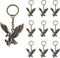 DICOSMETIC 10Pcs Antique Bronze Eagle Key Ring Flying Eagle Keychain Scout er Keychain Alloy Keyrings in Retro Style Bag Ornament Keychains Gift S...