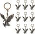 DICOSMETIC 10Pcs Antique Bronze Eagle Key Ring Flying Eagle Keychain Scout er Keychain Alloy Keyrings in Retro Style Bag Ornament Keychains Gift S...
