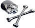 Car Motorcycle Skull Crossbones Emblem Metal Decal 3D Sticker Bone Badge for Suzuki Kawasaki Harley Yamaha Honda (Silver)...