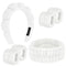 YISSION Spa Headband & Wristband Set Puffy Skincare Headband & Wrist Bands for Washing Face Makeup Sponge Facial headband & wrist towels for Women...