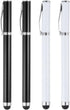 MECCANIXITY 4pcs Ballpoint Pen with Stylus Tip 2 in 1 Ink Pen & Fine Point Rubber Stylus Pens for All Capacitive Touch Screens Universal, White Bl...