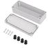 250x80x85mm Clear wateproof Junction Box,Universal Waterproof DIY Electrical Enclosure ABS Plastic Project Box with Clear Grey Cover 9.8 x 3.1 x 3...