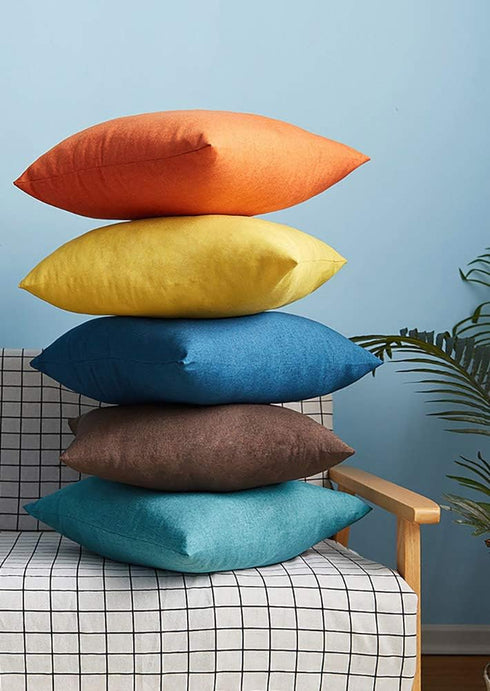 4TH Emotion Outdoor Waterproof Throw Pillow Covers Garden Cushion Case for Patio Couch Sofa Polyester Home Decoration Pack of 2, 20 X 20 Inches Tu...