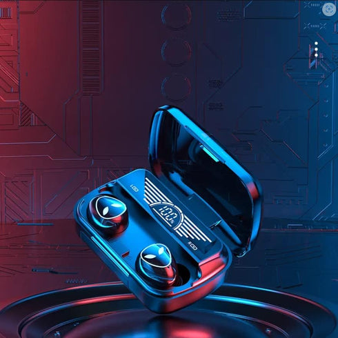 Damix Wireless Earbuds Bluetooth Headphones Water Repellent for iOS/Android & Laptop with Bluetooth BT 5.2 Noice Cancellation LED Light & Display ...