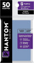 Phantom Sleeves: Purple Size 59 x 92mm: Glossy Front/Back - 50 Pack - Transparent Protective Card Sleeves for Board Games, Trading Cards & Card Ga...