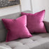 MIULEE Pack of 2 Decorative Velvet Throw Pillow Cover Soft Hot Pink Pillow Cover Soild Square Cushion Case for Spring Sofa Bedroom Car 18x 18 Inch...