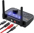Bluetooth Transmitter Receiver, Long Range 2-in-1 Bluetooth 5.3 Audio Adapter for TV PC to 2 Wireless Headphones with Adjustable Volume, 3.5mm AUX...