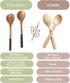 Folkulture Salad Servers or Salad Tongs, Wooden Utensils for Serving Salad, 12-inch Spoon and Fork Set, Mango Wood, Black Servers...